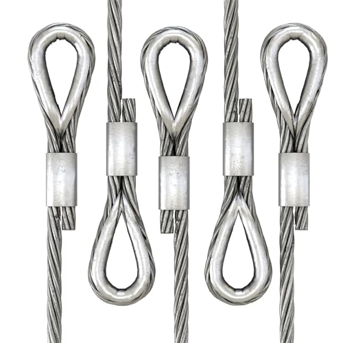 uxcell 100Pcs Aluminum Crimping Loop Sleeve for 1/32" Diameter Wire Rope, Double Ferrule Aluminum Wire Rope Sleeve for Cable Line End - size: 1/32"