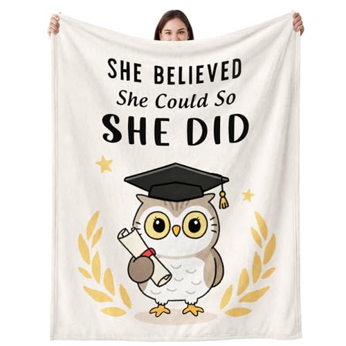 Graduation Gifts for Women Her 2026, Flannel Soft Graduation Blanket for Woman Decor - High School College Graduations Gifts for Women, Congratulation Masters Degree Phd Graduates - 50" x 60" - color: Graduation