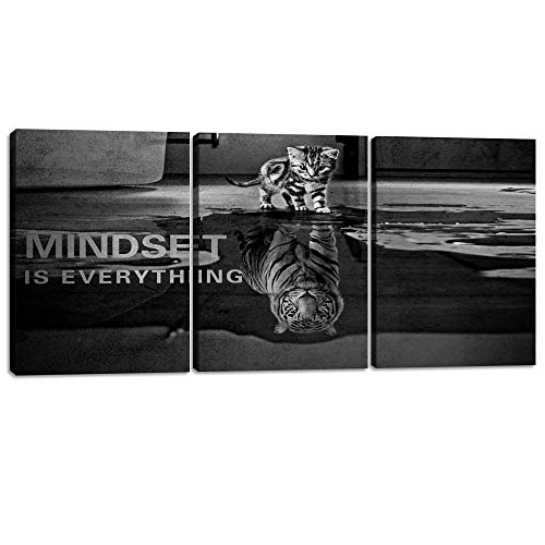 Wall Art Motivational Posters Inspirational Entrepreneur Positive Quotes Canvas Prints 3 Panels Painting Picture Wooden Framed Artwork Living Room Office Wall Decor-36 W x 16" H - color: Art-04, size: 36"W x 16"H