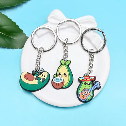 Keychains Bulk,Funny Key Chain for Prizes Incentives Holiday Gifts Birthday Party Favors - color: 30pcs Avocado Keychains
