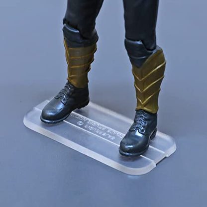 28PCS Action Figure Stand 6" Display Bases with Peg Clear Holder Accessories Compatible with Mavel Legends Series/GiJeo Classified Series/D C/Mo tu Models 1/12 Figures Square - color: 28PACK Transparent(Square)