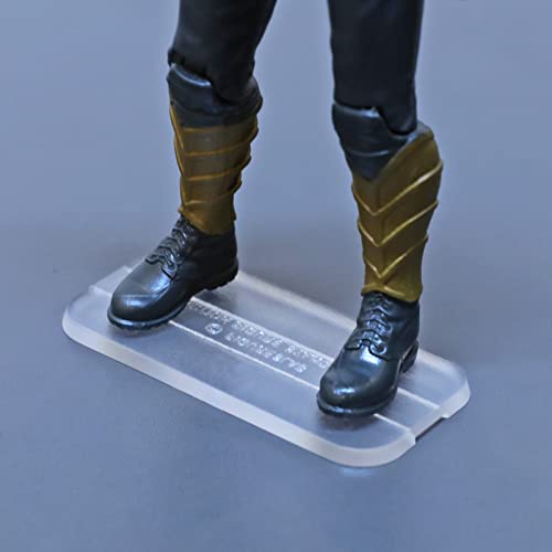 28PCS Action Figure Stand 6" Display Bases with Peg Clear Holder Accessories Compatible with Mavel Legends Series/GiJeo Classified Series/D C/Mo tu Models 1/12 Figures Square - color: 28PACK Transparent(Square)