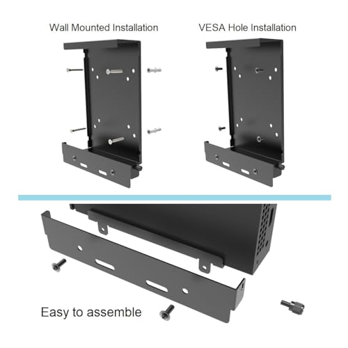 Mini PC Mount for Dell Micro, Wall, VESA, Under Desk Mount Compatible with Dell OptiPlex Micro Form Factor Case, Fits Dell MFF 7090 5070 3040, 3050, 3070, 3080, 5050, 5060 and More