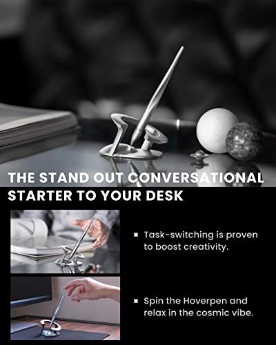 novium Hoverpen Interstellar - German-engineered Ballpoint Pen with Magnetic Features, Starlight Silver - color: Starlight Silver, style: Basic