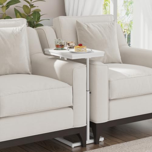 TUTOTAK End Table, Side Table, Tall Couch Table, Sofa Table, Living Room, Bedroom，White TB01BW083P - color: White, size: 1 Pack, style: Large