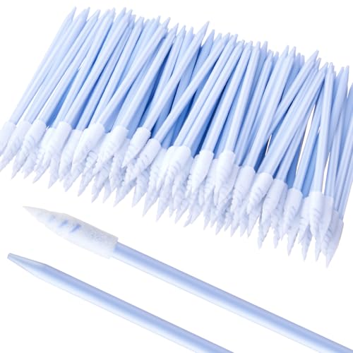 Chinco 200 Pcs Cleaning Swabs 2.56 Inch Sponge Tip Swabs Sticks for Printer Heads, Scanners, Camera Lenses, Chip Hard Disk Industries, Optical Lenses and Optical Equipment Makeup(Blue) - color: Blue