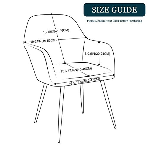 Yonus Modern Curved Back Accent Chair Slipcovers - Living Room Chair Protector, Teal - color: Teal, size: 1