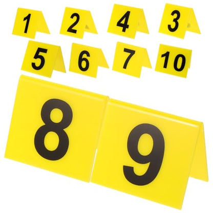 Tofficu Reusable Acrylic Number Markers Double-Sided Table Number Signs 1-10 for Restaurant Banquets Game Supplies and Event Seating