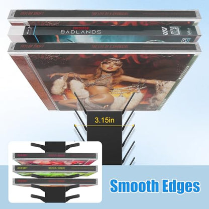 6 Pack DVD Shelf for Wall Mount, Floating Metal DVD Rack and Video Game Storage for Standard DVD CD Cases, Heavy-Duty Media Organizer Holder for PS, Xbox, PS5, PS4, Holds up to 114 - size: 6 Pack