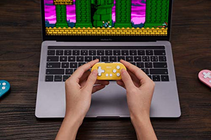 8Bitdo Zero 2 Bluetooth Gamepad Keychain Sized Mini Controller with Mobile Clip for Switch, Windows, Android (Yellow Edition) - color: Yellow