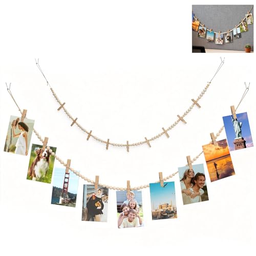 2 Sets Boho Cubicle Picture Hangers with Clips, Office Cubicle Hanging Photo Display, Desk Accessories for Cubicle, Fabric Cubicle Wall privacy Accessories & Office Cubicle Decorations for Women
