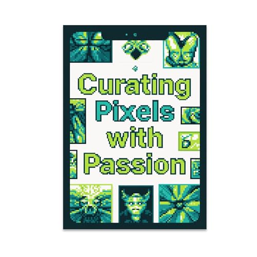 Modern Gallery Wall Decor Poster Print - Curating Pixels with Passion - 13x19 - Techy Digital Art Style