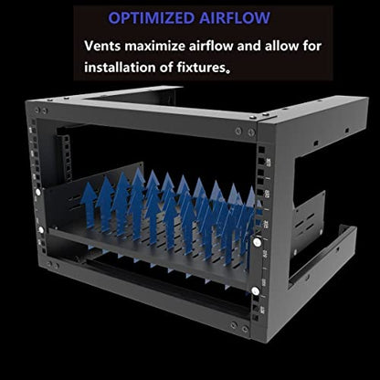 2U 19-Inch Universal Vented Rack Mount Cantilever Server Rack Shelf-12 Inch Deep-Disassembled Black (2U12InD) - size: 2U12InD