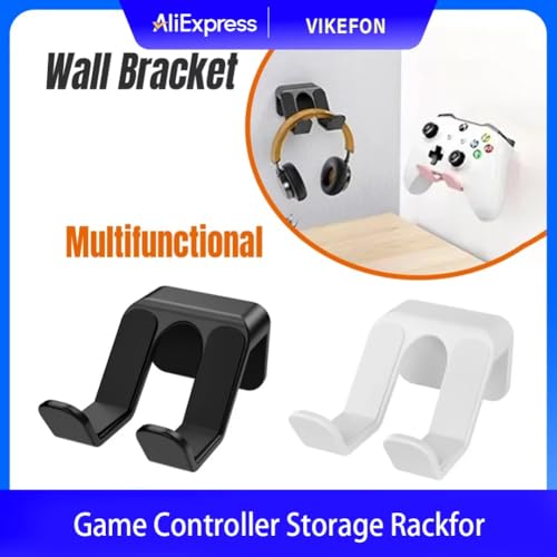 Storage Rack Wall Mounted Game Controller Bracket for Nintendo Switch Pro/PS5/PS4/Xbox Gamepads Stand Hanger Holder Accessories (White(1 PIECE)) - color: WHITE(1 PIECE)