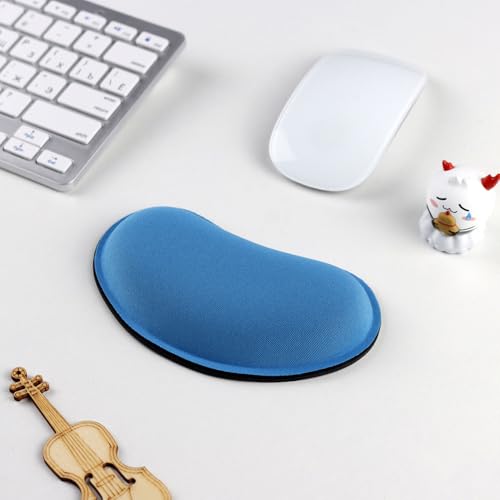 MXCOIRTP Wrist Rest for Mouse, Ergonomic Memory Foam Wrist Cushion Support Pad, Mouse Wrist Pad with Non-Slip Base for Typing Pain Relief, Office, Home, Gaming, Computer, Blue - color: Blue