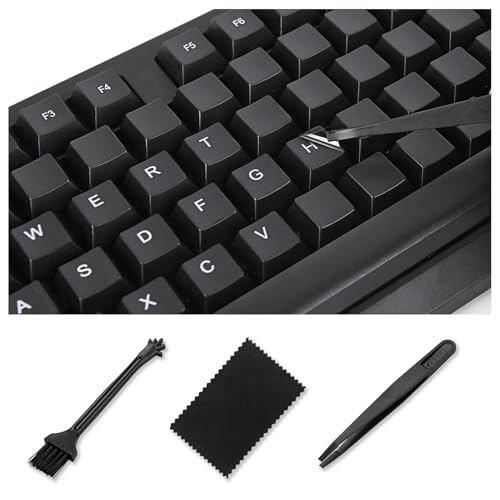 English Keyboard Stickers [5 in 1], Borderless Keyboard Letters Replacement Stickers English with Peel-Off Film (Leaves Only White Letters),Transfer Alphabet Sticker for Laptop Desktop Computer - color: White Letter
