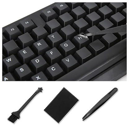 English Keyboard Stickers [5 in 1], Borderless Keyboard Letters Replacement Stickers English with Peel-Off Film (Leaves Only White Letters),Transfer Alphabet Sticker for Laptop Desktop Computer - color: White Letter