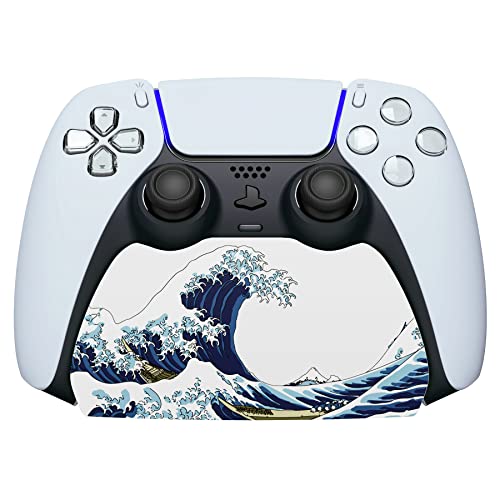 PlayVital The Great Wave Controller Display Stand for ps5, Gamepad Accessories Desk Holder for ps5 Controller with Rubber Pads - color: The Great Wave