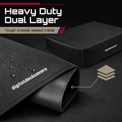 DigitalDeckCovers Dust Cover for Tascam DP-24/DP-32/DP-32SD Recorder, Black | Antistatic, Water Resistant, Protector, 20.2x13.4x4.09 Inches