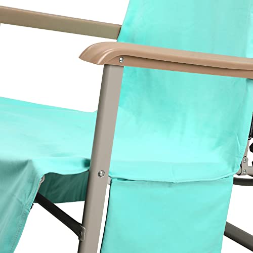 VOCOOL Microfiber Beach Chair Towel Lounge Chair Cover Soft and Quick Dry | Pool Chair Cover with Side Pockets, Chaise Lounge Towels Cover, for Holidays Sunbathing Beach Hotel Garden, Green, 85" x 30" - color: Green