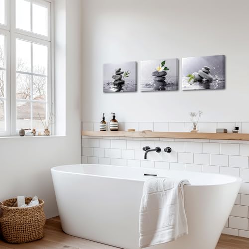 DuoBaorom Spa Sage Green Wall Art Zen Pictures Bathroom Decor