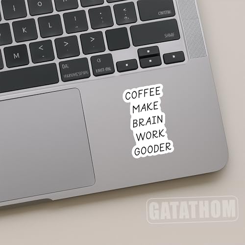 (3Pcs) Coffee Make Brain Work Gooder Vinyl Sticker, Funny Coffee Lover Gift Sarcastic Office Viny Decals, Waterproof Stickers for Laptop Water Bottle Mugs Cups Scrapbook, 3" x 1.8'' - color: Coffee Make Brain Work Gooder