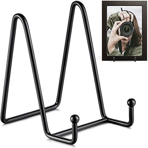 TR-LIFE Plate Stands for Display - 4.5 Inch Plate Holder Display Stand + Metal Frame Holder Stand for Picture, Decorative Plate, Book, Photo Easel - size: 4.5 Inch