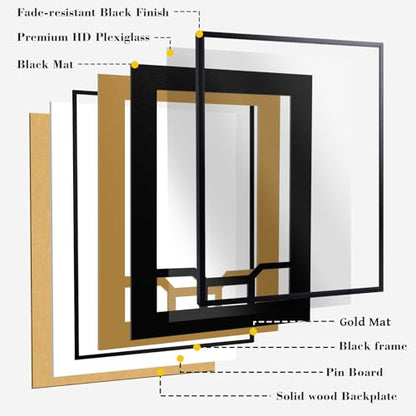 Aluminum Jersey Display Frame Case Large Shadow Box Jersey Frame with Photo Slots 98% UV Protection Clear Acrylic for Football, Hockey, Basketball, Baseball Shirt Ideal Gift for Sports Fans - color: Jersey Frame 8