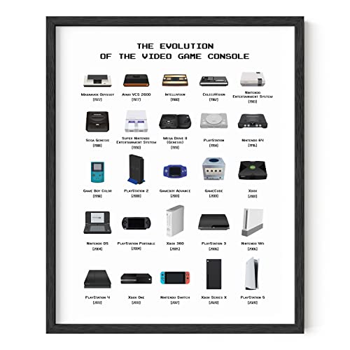 HAUS AND HUES Retro Video Game Posters – Gamer Wall Art & Decor for Boys Room – Unframed 16x20 Console Print - color: Console, size: 16"L x 20"W, style: Unframed