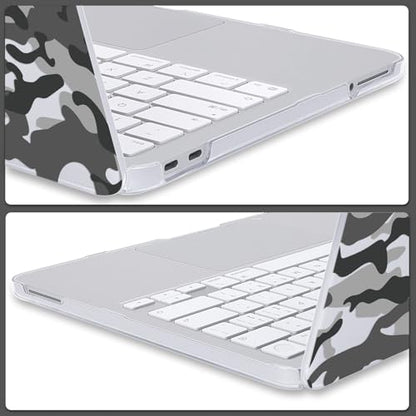 Ultra-Slim Anti-Scratch Hard Shell Case for 2026 Apple MacBook Neo 13 Inch A18 Pro A3404 with Keyboard Cover, Screen Protector, Dust Plugs and Webcam Privacy Cover, Camo - color: Camo