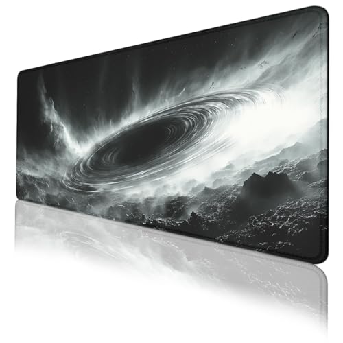 Black Hole Gaming Mouse Pad Space Galaxy Art Mouse Pad Large Mousepad Extended Laptop Keyboard Mat Gaming Desk Pad Mouse Mat Office Computer Keyboard Laptop 31.5"x11.8" - color: Black Hole, size: 31.5L x 11.8W inches