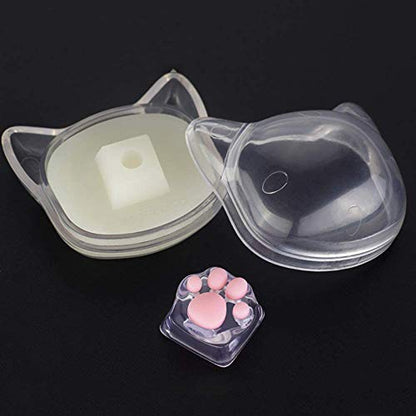 SYA ZOMOPLUS Cute Keycaps,Novelty Cat-Claws Keycap 3D Model OEM Profile Keyboard Keycaps Shine-Though Custom Key Caps for Cherry MX Switches Mechanical Gaming Keyboards(Translucent 2 Pack) - color: Translucent-2 Pack