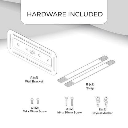 HumanCentric Universal Small Mounting Bracket Compatible with Small Devices, Modems, Power Blocks, Mount on the Wall or Under Your Desk, Vertically or Horizontally - size: Small & Micro