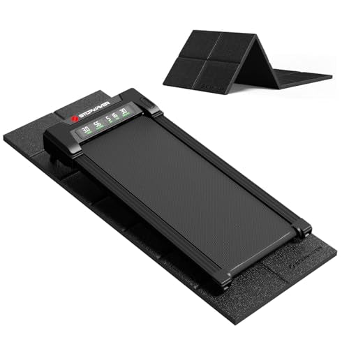 Stepwaver Walking Pad Mat for Carpet Floor, 68"x24", Treamill Mat for Hardwood Floors, High Density, 1/3 Thickness, Folable, Floor Protection for Bike, Elliptical, Treadmill - size: 68.1"L x 24.1"W x 0.3"Th