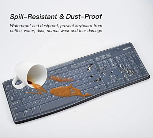 Keyboard Cover for Logitech MK370 MK270 K270 MK295 Wireless Keyboard, Logitech MK295 K270 MK270 Silicone Protective Covers Skin