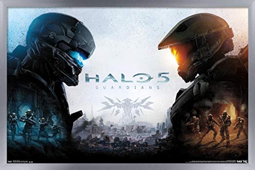Trends International Halo 5 - Key Art Wall Poster, 22.4L x 14.7W, Silver Framed Version - color: Silver Framed Version, size: 22.4"L x 14.7"W