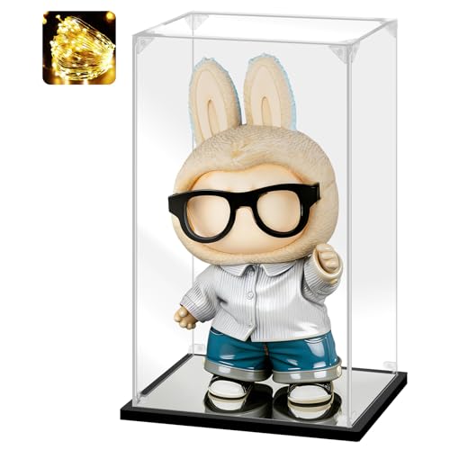Acrylic Display Case, 13.8×11.8×23.8 Inch Clear Acrylic Display Box with Black Frame, Assemble Collectibles Display Case for Trophy, Action Figures, Dolls & Building Toys - size: 13.8*11.8*23.8inch