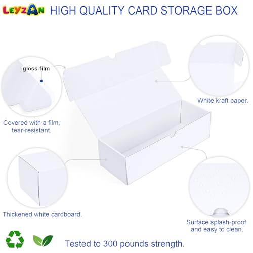 Trading Card Storage Boxes, 12 Pack 600 Count Cardboard Card Organizer for MTG, TCG & Sports Cards, Fits Sleeved Cards, Bulk Card Storage for Trading Card Collections, 10.4 INCH - size: 12 piece 10in without dividers