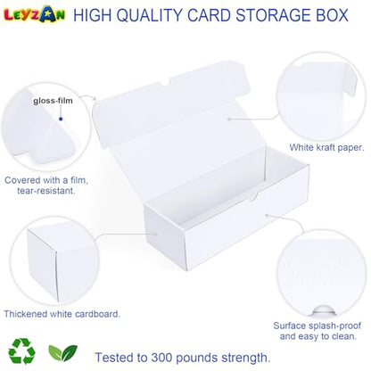 Trading Card Storage Boxes, 12 Pack 600 Count Cardboard Card Organizer for MTG, TCG & Sports Cards, Fits Sleeved Cards, Bulk Card Storage for Trading Card Collections, 10.4 INCH - size: 12 piece 10in without dividers