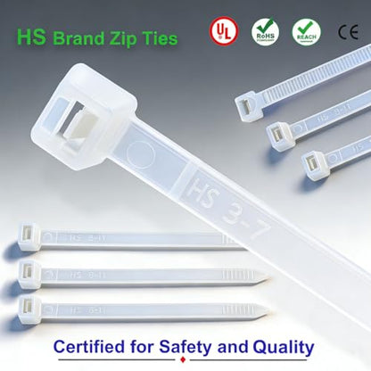 HS Nylon Wire Ties Green Zip Ties 1000 Pieces 18 Lbs Garden Fence Cable Ties 4 Inch,Outdoor Purpose - color: Green 4"1000