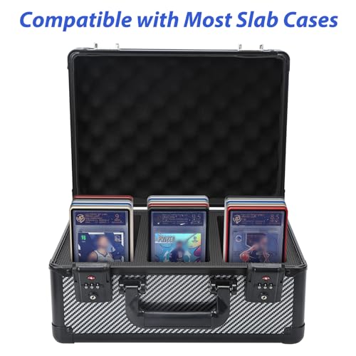 ZINHO Graded Card Case Magnetic Aluminum Alloy Slab Protector Display Case Fits 35PT PSA/CGC/CSG Cards, UV Protection (Blue) - color: Blue, style: PSA Card Case