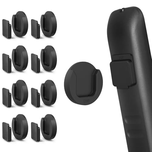 YYILIS Magnetic Remote Control Holder Wall Mount, Self-Adhesive Bedside Caddy for TV Backside/Bedroom/Office/RV Home Organizer Storage(Black 8) - color: 8 Black