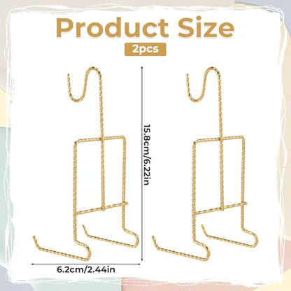 2 Pcs Tea Cup and Saucer Display Holder Spiral Style Metal Saucer Organizer Plate Coffee Mug Hanger Stand Tray Easel Holder Storage Rack for Afternoon Tea Party (Gold)