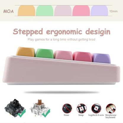 Tsungup PBT MOA Keycaps126 Keys Cute Gummy Bear Rainbow Candy Custom Keycaps 100 Percent Keyboard,Dye Sublimation Keycap Keyboard Keycap Set for MX Switches Mechanical Keyboard(only keycap) - color: Rainbow Candy