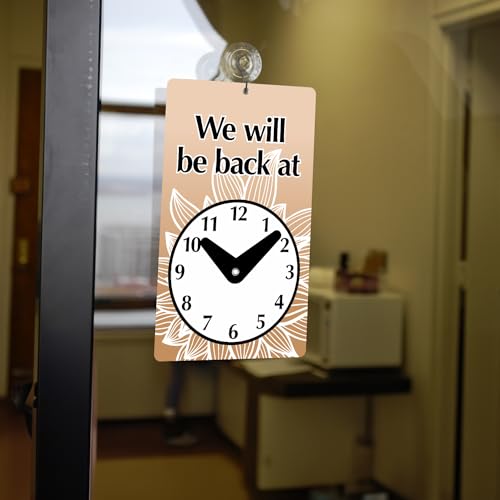 SmartSign Will Be Back/Welcome We are Open Two Sided Be Back Clock Sign (6" x 10") - color: 6" x 10"