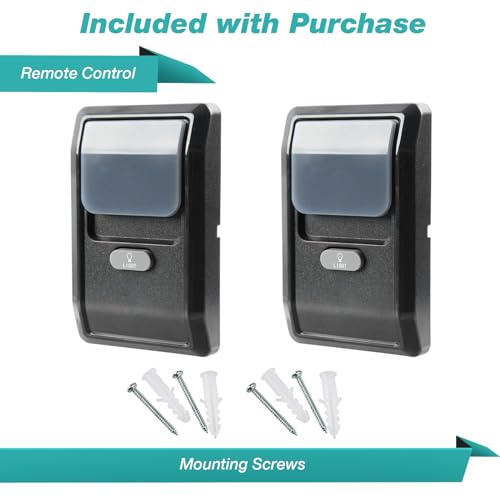 2X Garage Outlet Garage Door Opener Remote Control Security Multi Function Wall Mounted Panel Pad Replacement for Liftmaster Chamberlain Craftsman Sears (882LMW)
