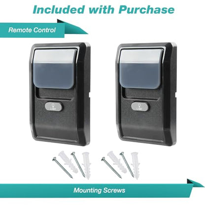 2X Garage Outlet Garage Door Opener Remote Control Security Multi Function Wall Mounted Panel Pad Replacement for Liftmaster Chamberlain Craftsman Sears (882LMW)