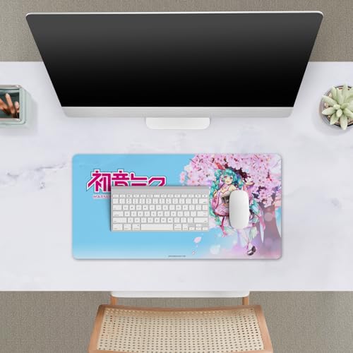 Head Case Designs Officially Licensed Hatsune Miku Sakura Graphics 23.62 x 11.81 x 0.12 inches (600 x 300 mm) - L Gaming Office Desk PC Keyboard Mouse Mat Pad - color: Sakura, size: 23.6" x 11.8"