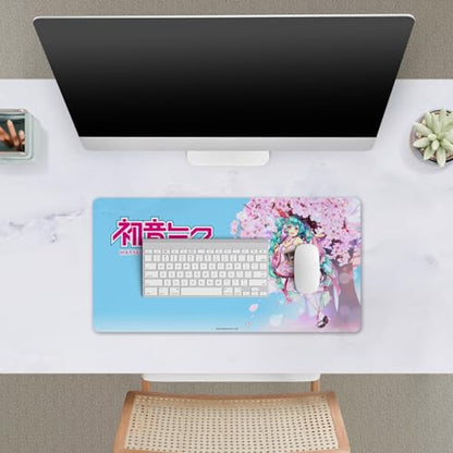 Head Case Designs Officially Licensed Hatsune Miku Sakura Graphics 23.62 x 11.81 x 0.12 inches (600 x 300 mm) - L Gaming Office Desk PC Keyboard Mouse Mat Pad - color: Sakura, size: 23.6" x 11.8"