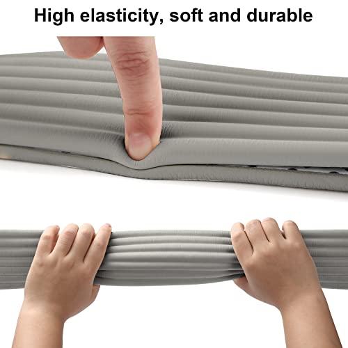 Baby Proofing Edge Protector 6.6 feet with 3M Strong Adhesive Pre-Taped, Baby Proof Padding Extra Wide Edge Safety Guards for Sharp Edges, Table, Desk- Grey - color: Grey- 6.6 Feet